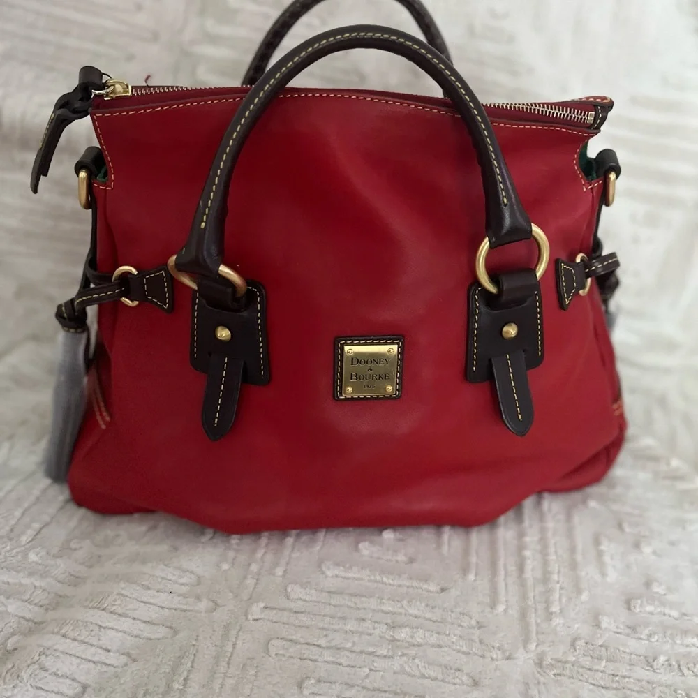Dooney & Bourke Cherry Red Satchel - Picture 2 of 5
